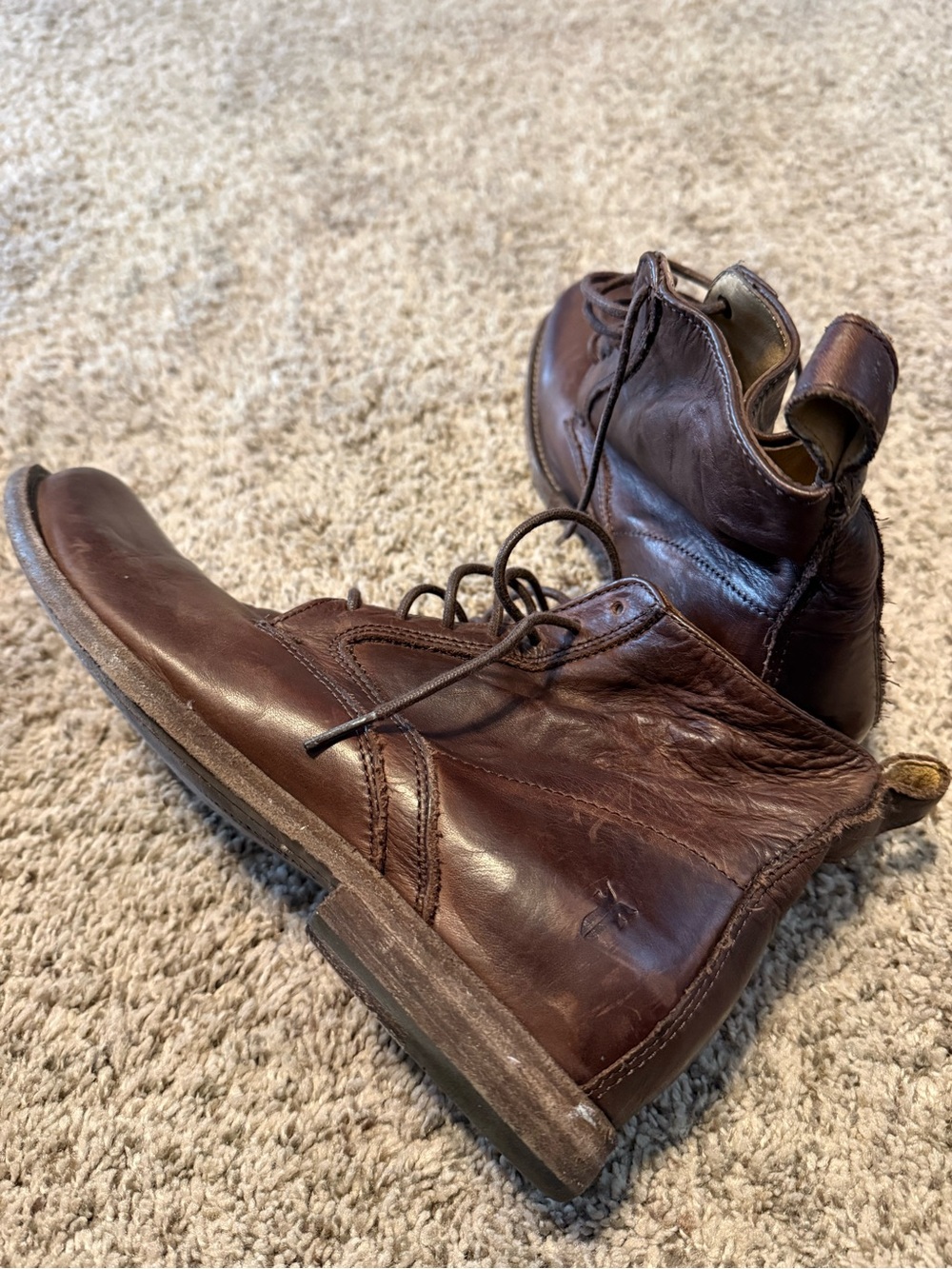 Frye Men's Dark Brown Leather Chukka Boots